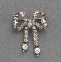 Antique Jewelry 1 - Victorian Pretty Diamond Bow Brooch